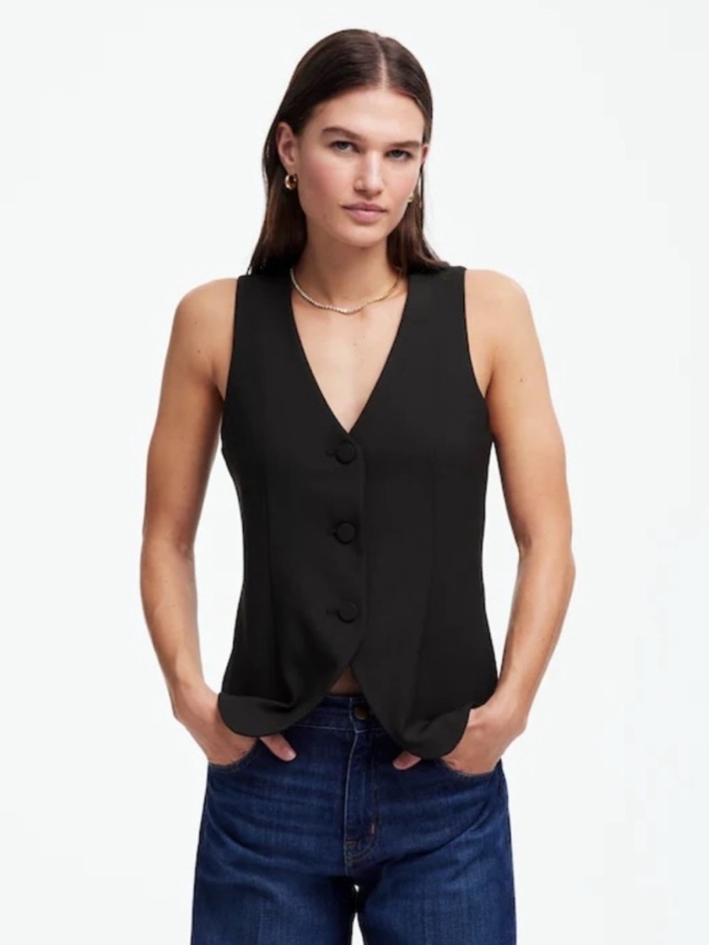 NWT Madewell Black Suiting Vest